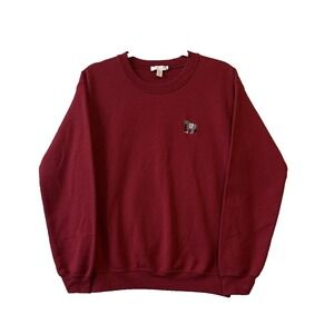 Topshop Embroidered Gorilla Red Crewneck Sweatshirt S Silverback Streetwear Cozy